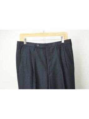 Rota Solid Blue Flannel 100% Wool Mens Dress Pants Sz 48 EU BRAND NEW